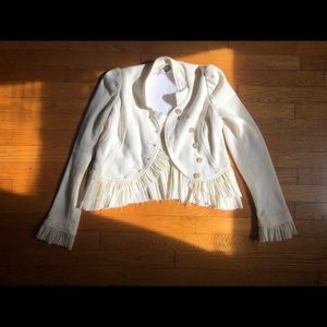 Free People Ruffled Military Jacket